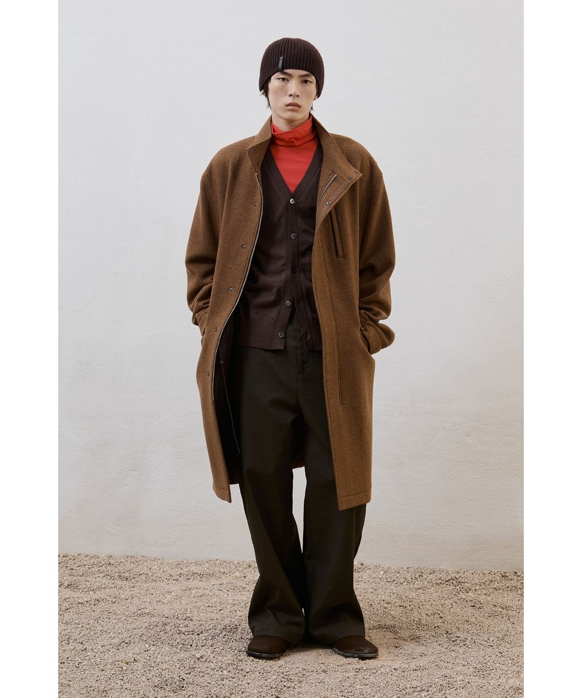 유스(YOUTH) Cotton Cashmere Cardigan - Dark Brown