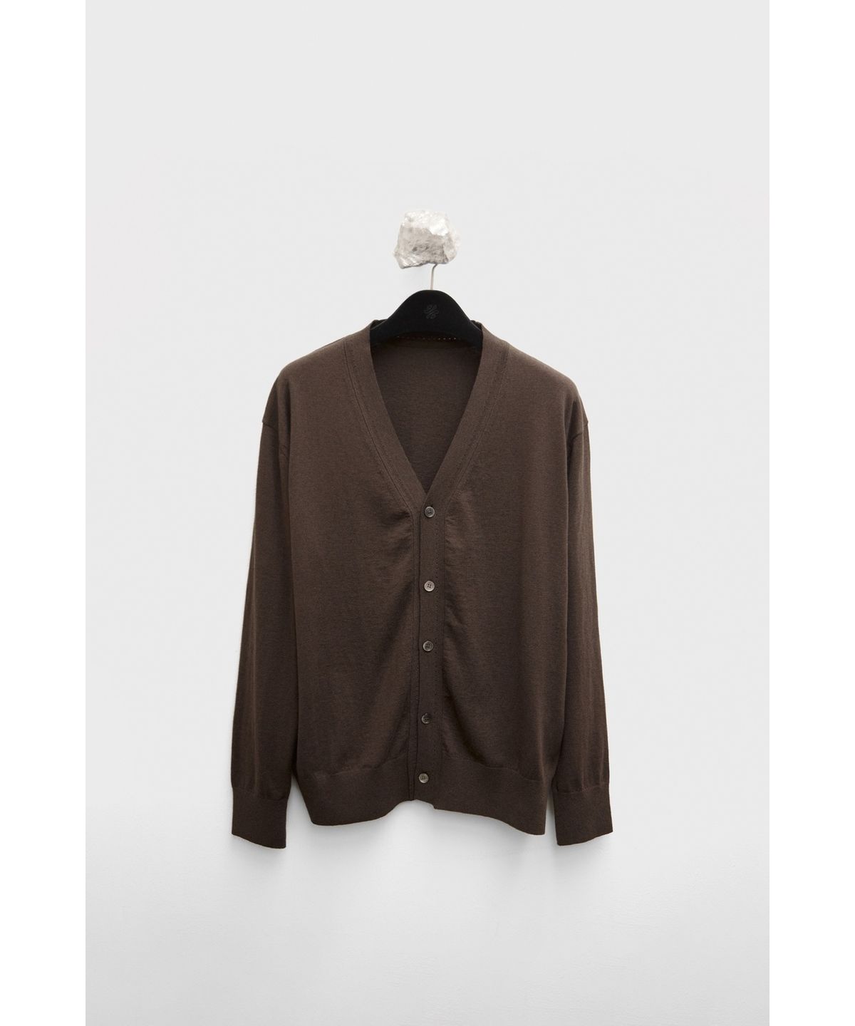 유스(YOUTH) Cotton Cashmere Cardigan - Dark Brown