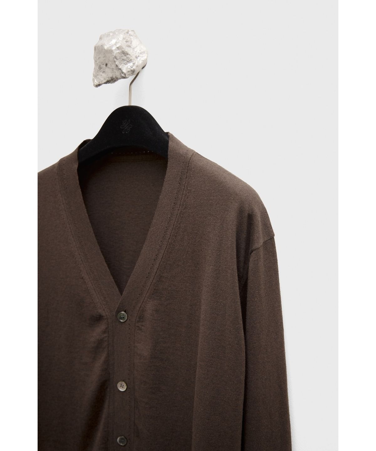 유스(YOUTH) Cotton Cashmere Cardigan - Dark Brown