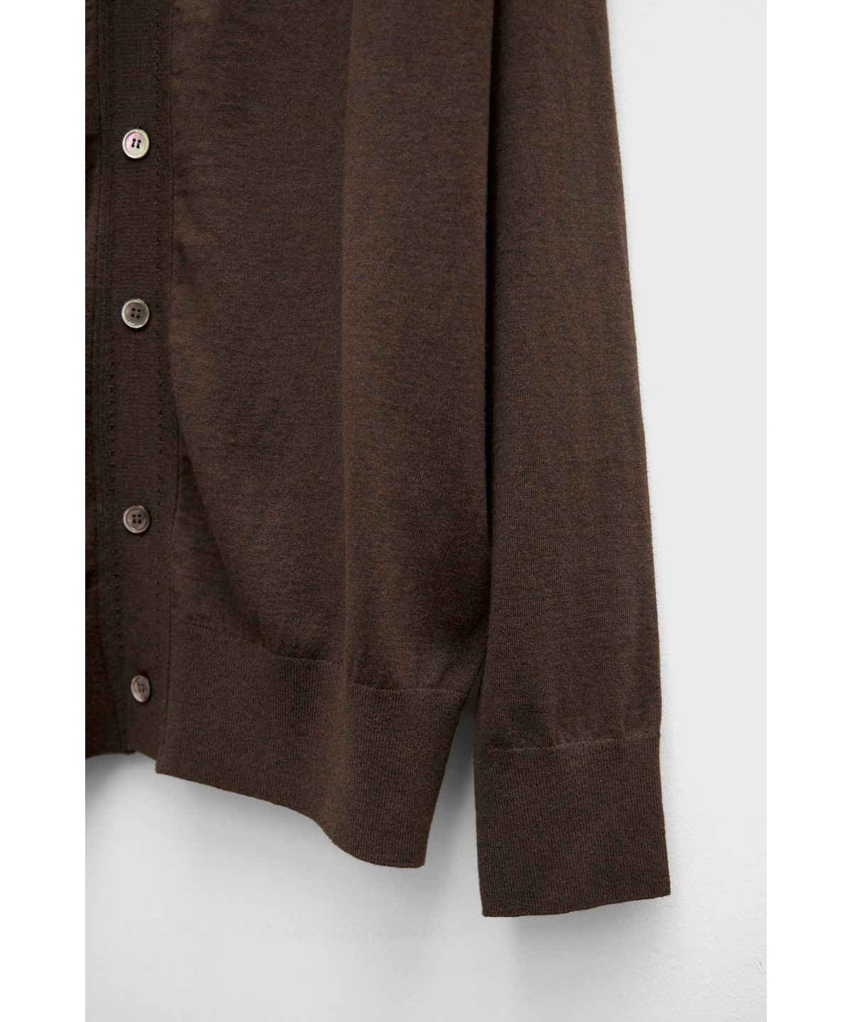 유스(YOUTH) Cotton Cashmere Cardigan - Dark Brown