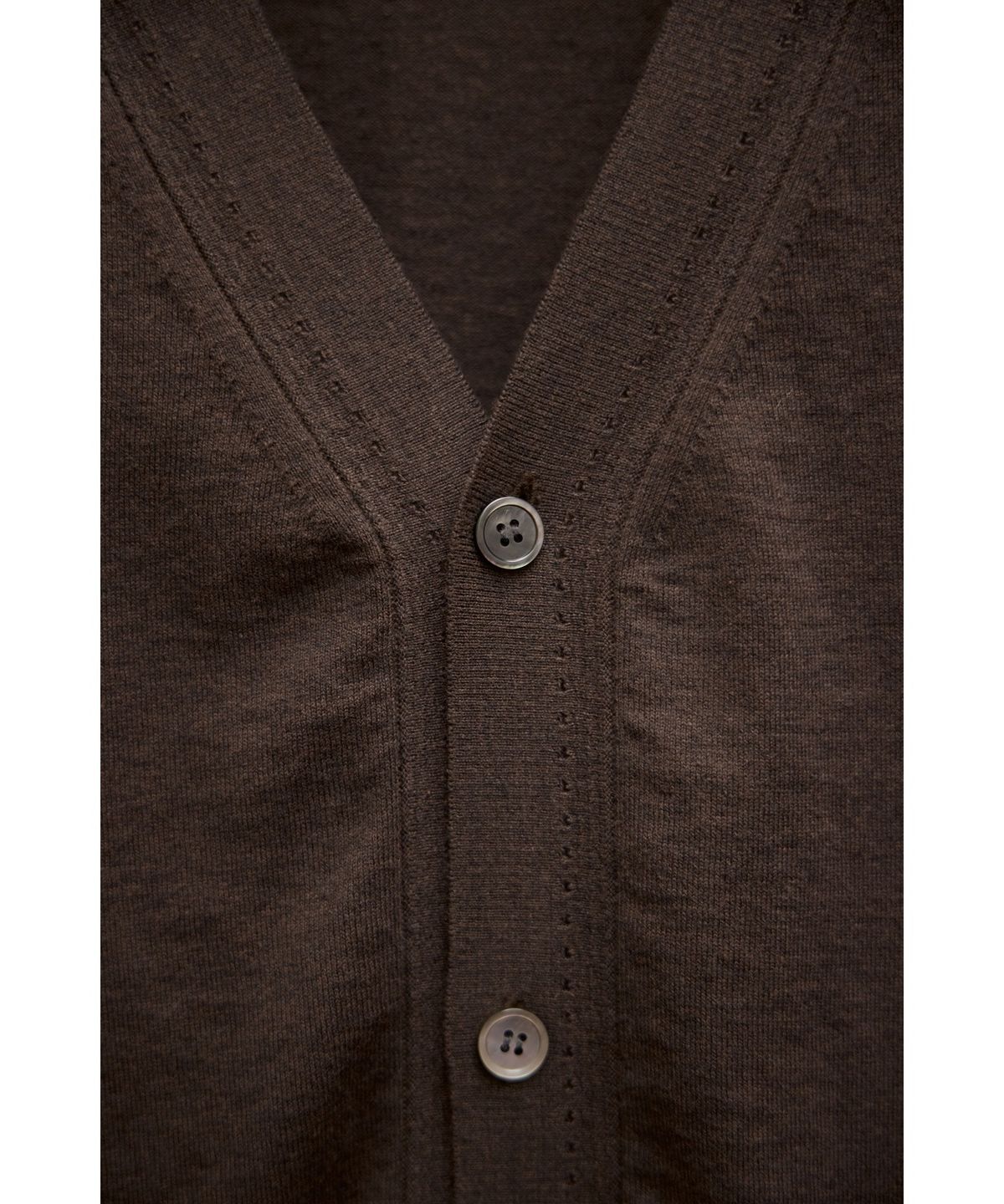 유스(YOUTH) Cotton Cashmere Cardigan - Dark Brown
