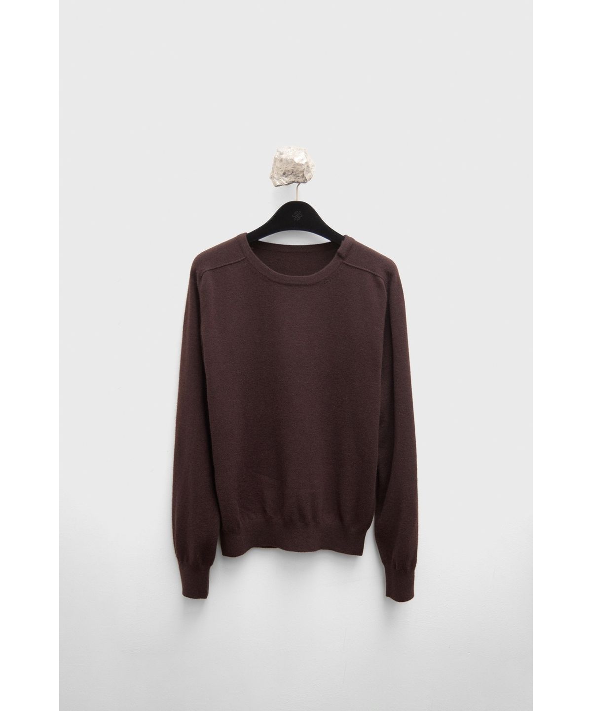 유스(YOUTH) Cashmere Asymmetric Neck Knit - Dark Brown