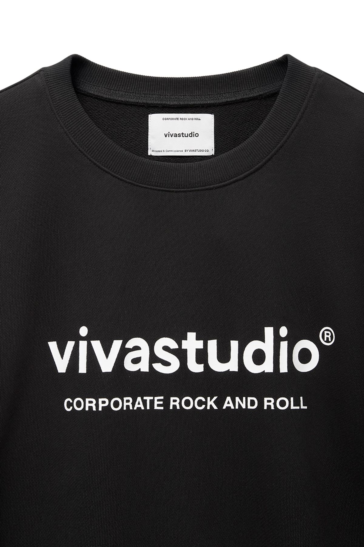 비바스튜디오(VIVASTUDIO) ORIGINAL LOGO CREWNECK [BLACK]