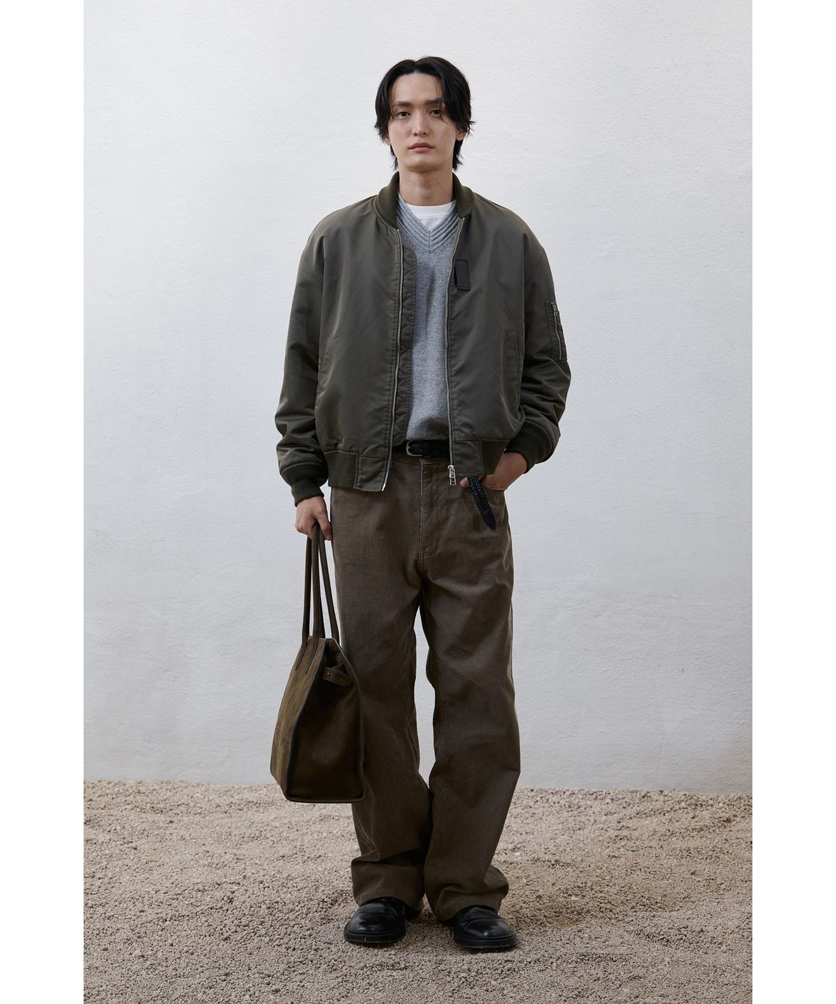 유스(YOUTH) Cashmere Cricket Knit - Melange Grey