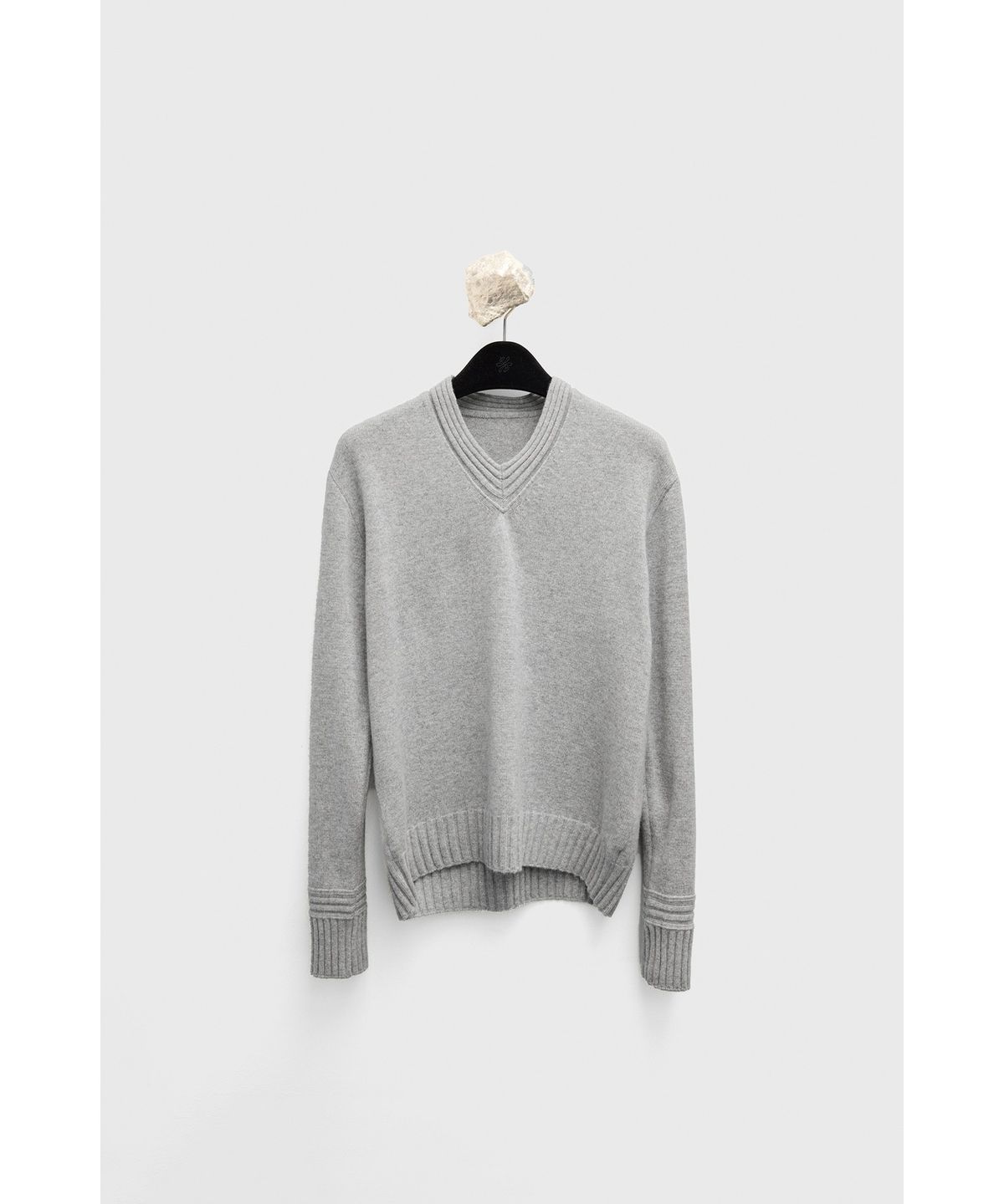 유스(YOUTH) Cashmere Cricket Knit - Melange Grey