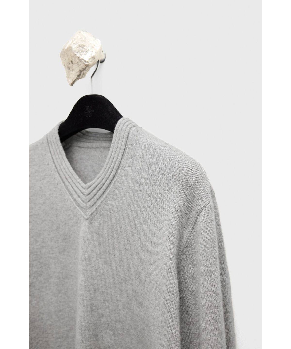 유스(YOUTH) Cashmere Cricket Knit - Melange Grey