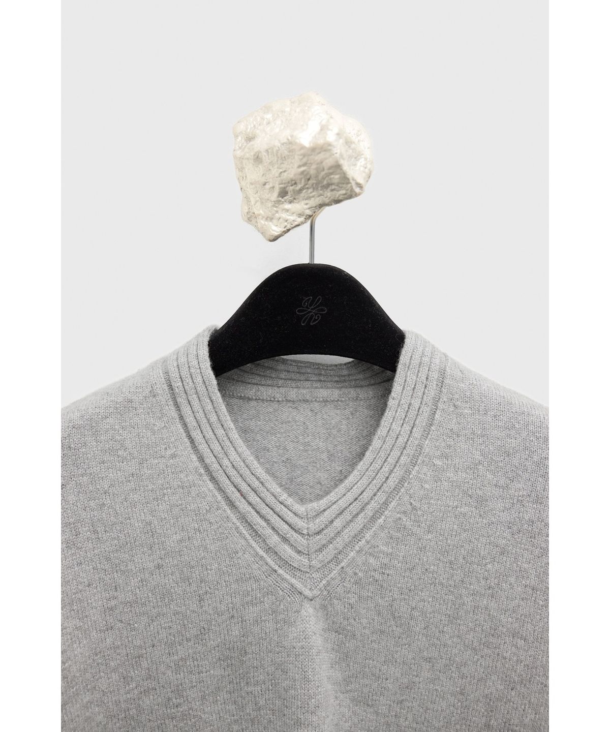 유스(YOUTH) Cashmere Cricket Knit - Melange Grey