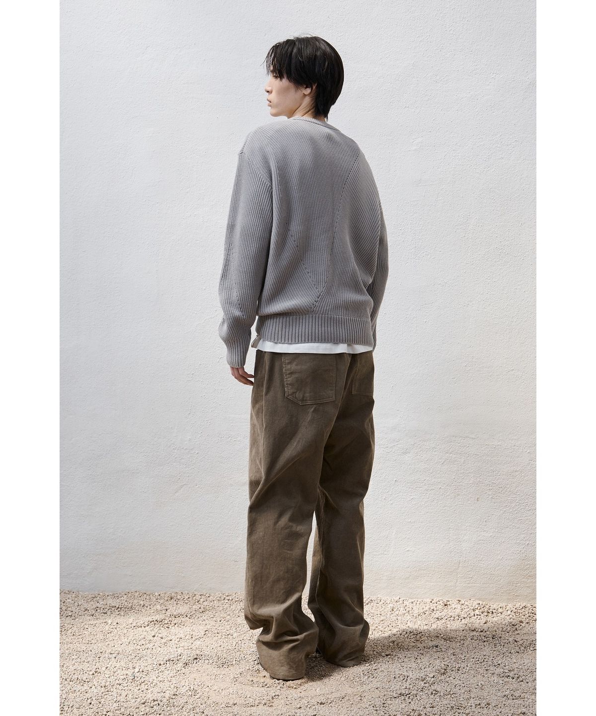 유스(YOUTH) Irregular Sweater - Light Grey