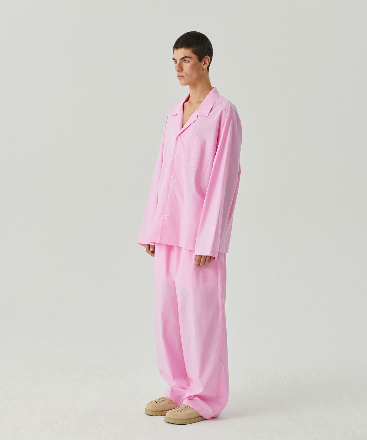 슬리피곰(SLEEPYGOM) Pink wide pajama set