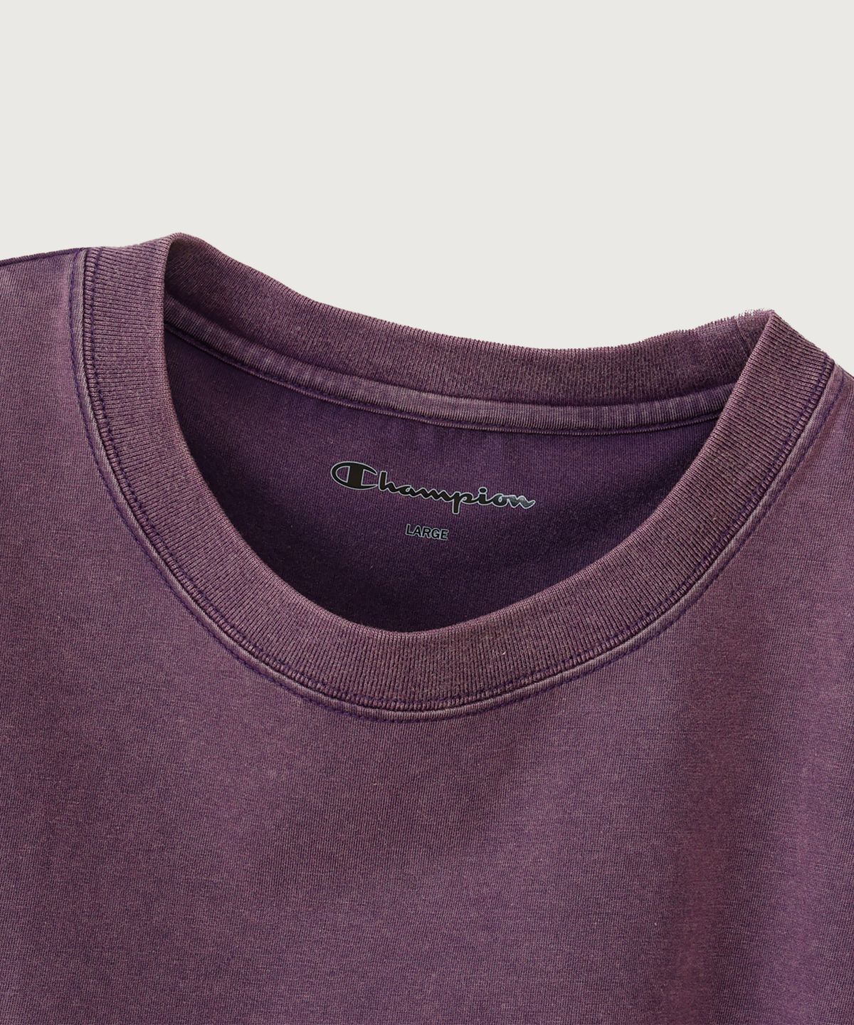 챔피온(CHAMPION) 워싱 레귤러핏 애슬레틱 롱슬리브 티셔츠 Purple