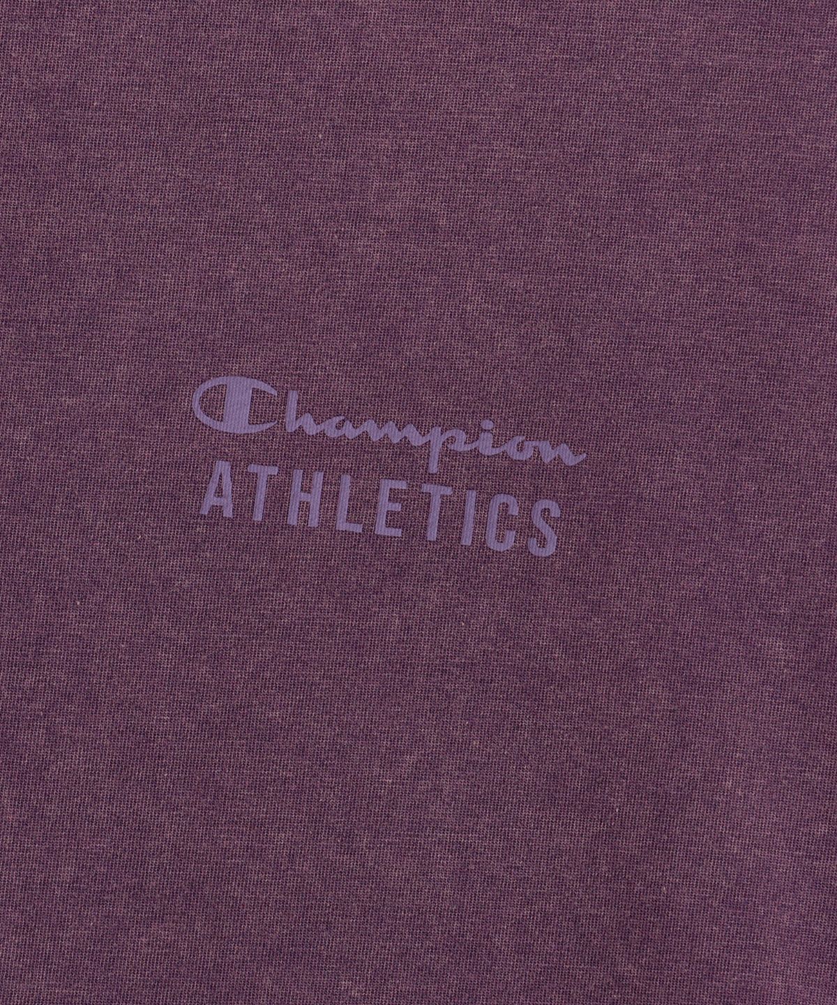 챔피온(CHAMPION) 워싱 레귤러핏 애슬레틱 롱슬리브 티셔츠 Purple