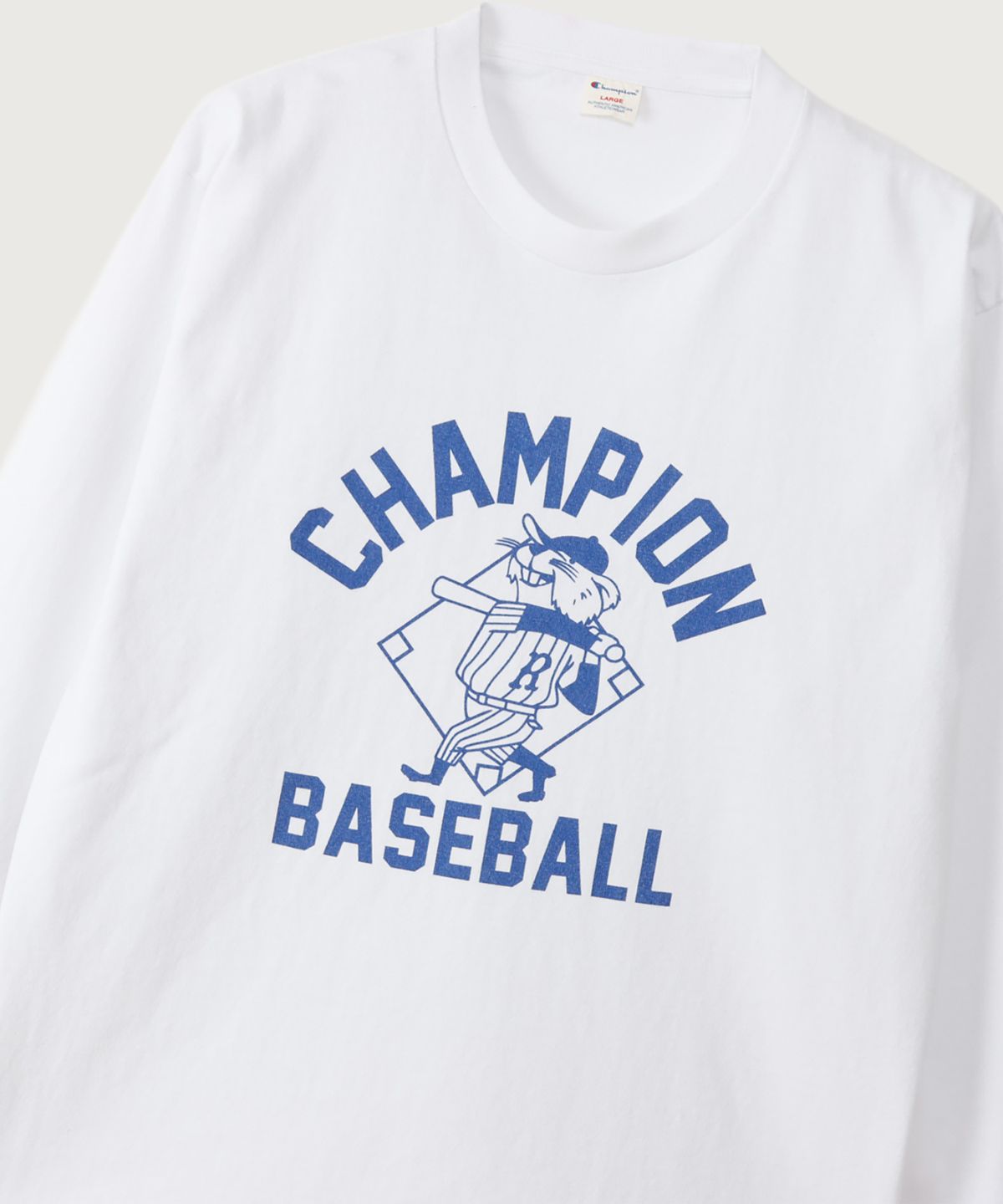 챔피온(CHAMPION) BASEBALL 레귤러핏 롱슬리브 티셔츠 Off White