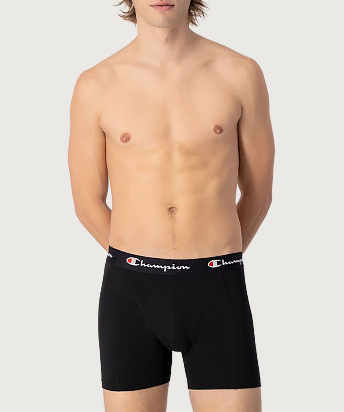 챔피온(CHAMPION) 남성 스크립트 로고 드로즈 4PACK Black
