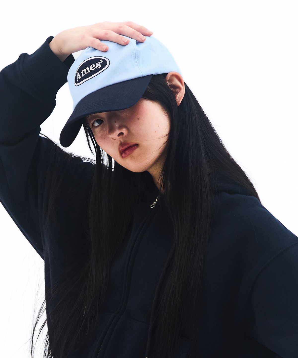 아메스 월드와이드(AMES-WORLDWIDE) SYMBOL LOGO TWOTONE BALL CAP BLUE