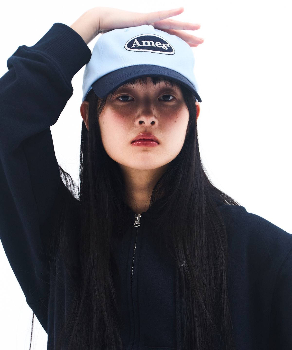 아메스 월드와이드(AMES-WORLDWIDE) SYMBOL LOGO TWOTONE BALL CAP BLUE