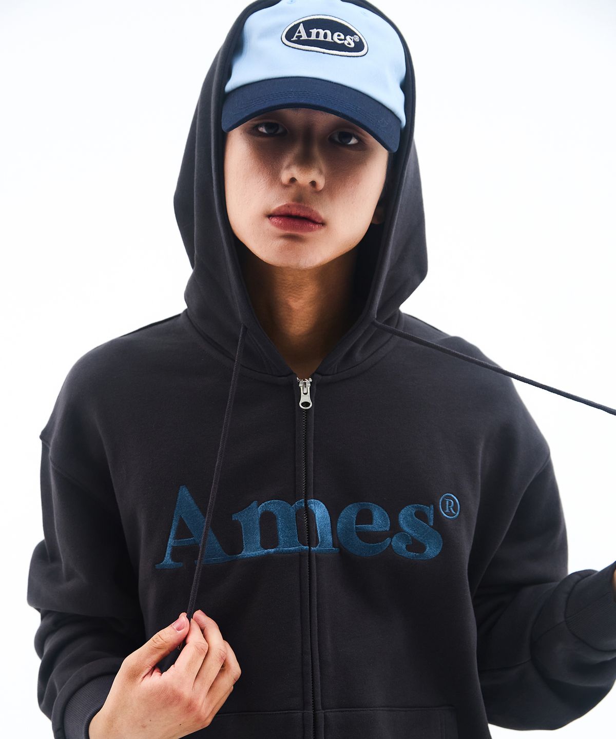 아메스 월드와이드(AMES-WORLDWIDE) SYMBOL LOGO TWOTONE BALL CAP BLUE