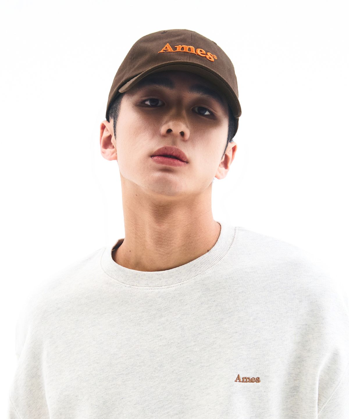 아메스 월드와이드(AMES-WORLDWIDE) BASIC LOGO BALL CAP BROWN
