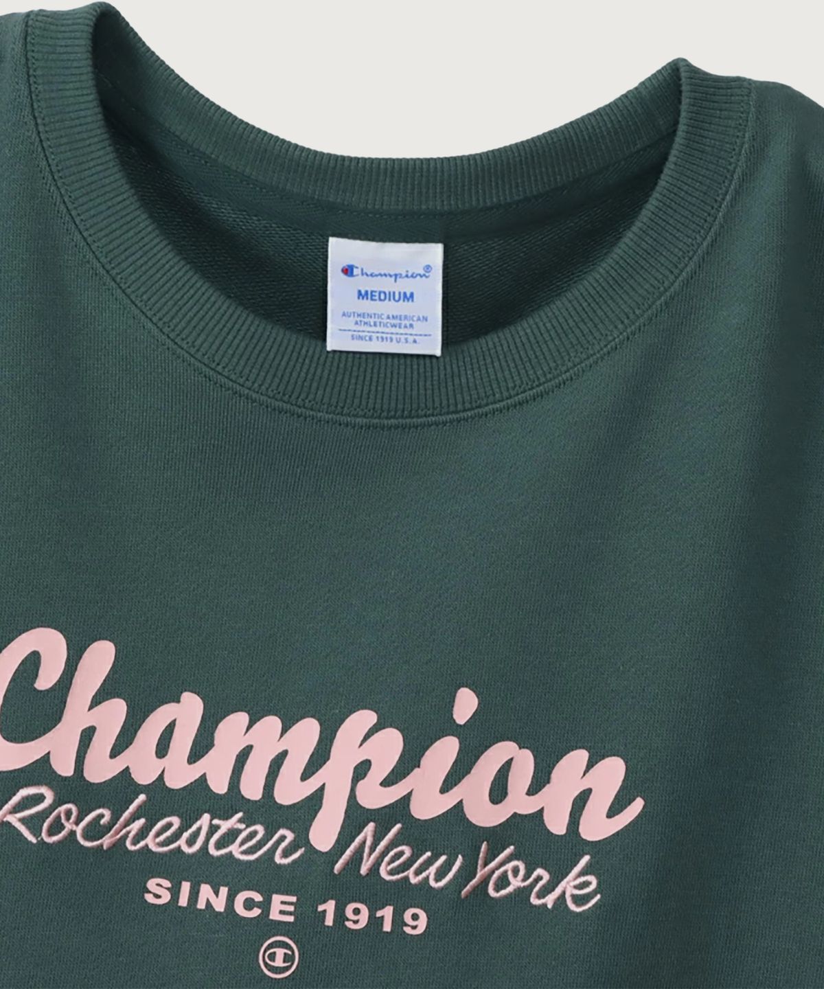 챔피온(CHAMPION) 여성 ROCHESTER 루즈핏 크루넥 스웨트셔츠 Deep Green