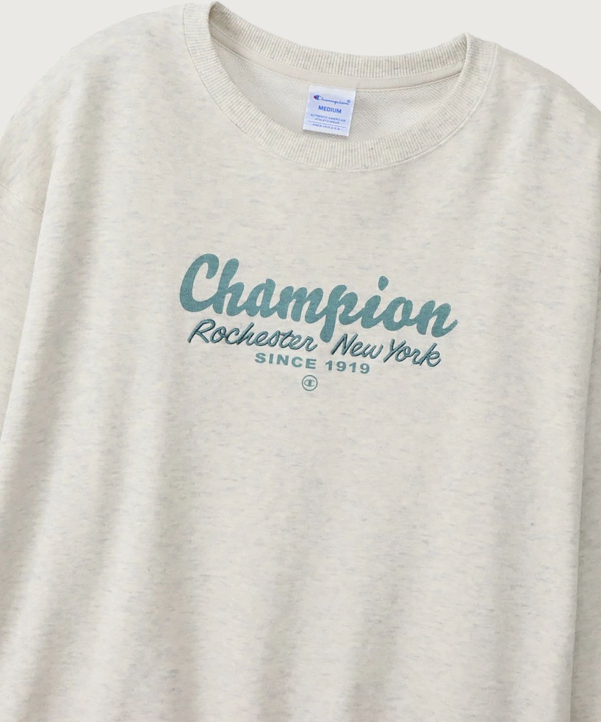챔피온(CHAMPION) 여성 ROCHESTER 루즈핏 크루넥 스웨트셔츠 Oatmeal