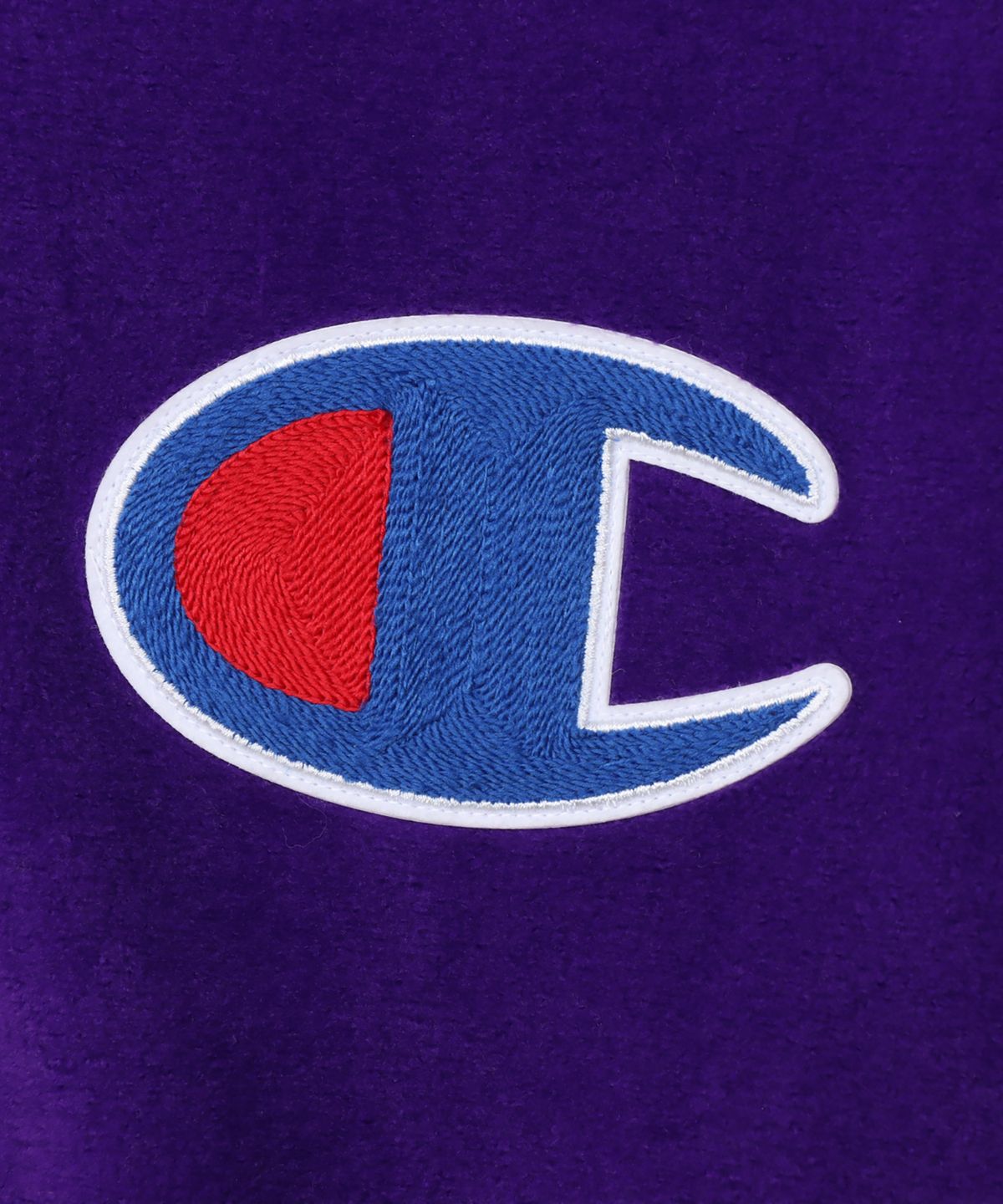 챔피온(CHAMPION) 빅 C로고 오버핏 하프 집업 플리스 Purple