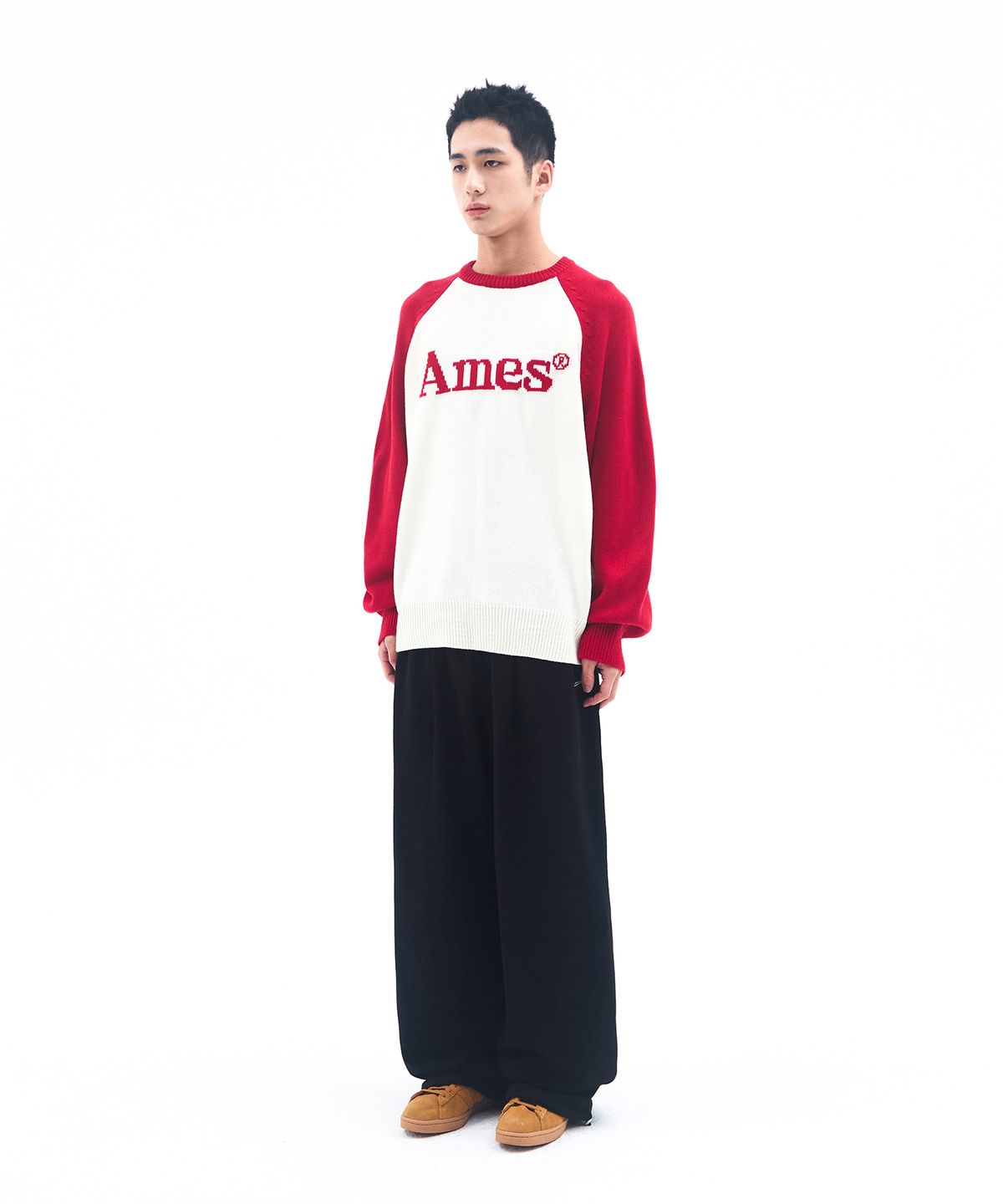 아메스 월드와이드(AMES-WORLDWIDE) BASIC SMALL LOGO SWEAT PANTS BLACK