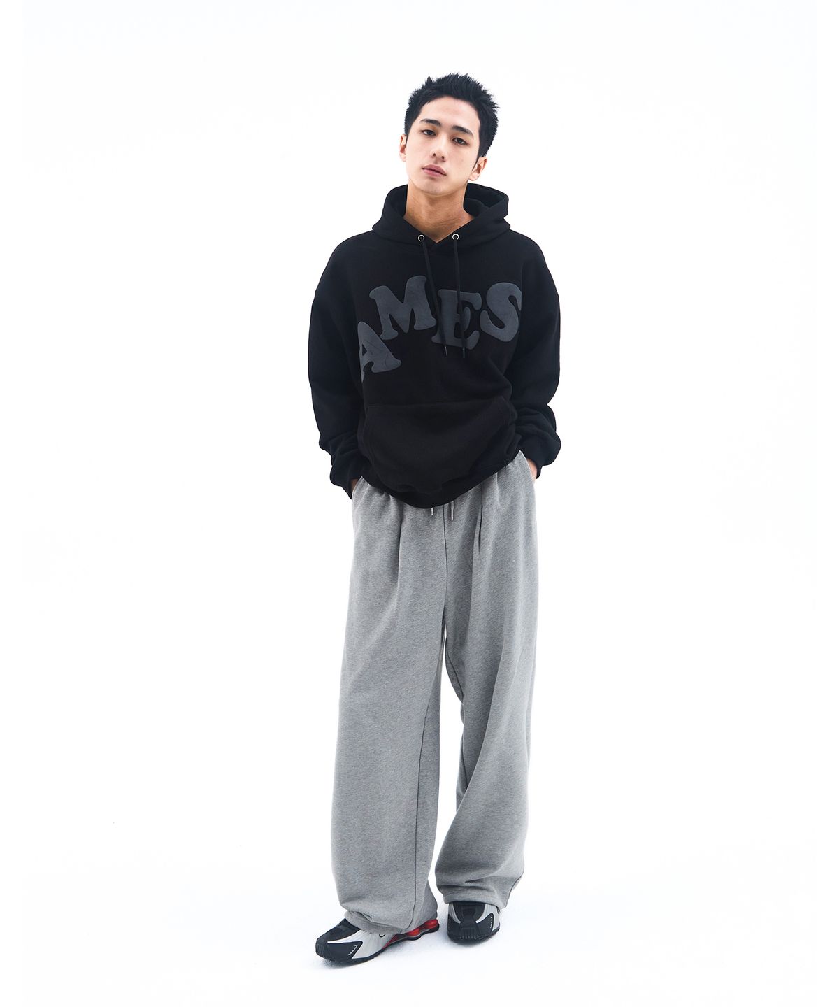 아메스 월드와이드(AMES-WORLDWIDE) BASIC SMALL LOGO SWEAT PANTS GREY