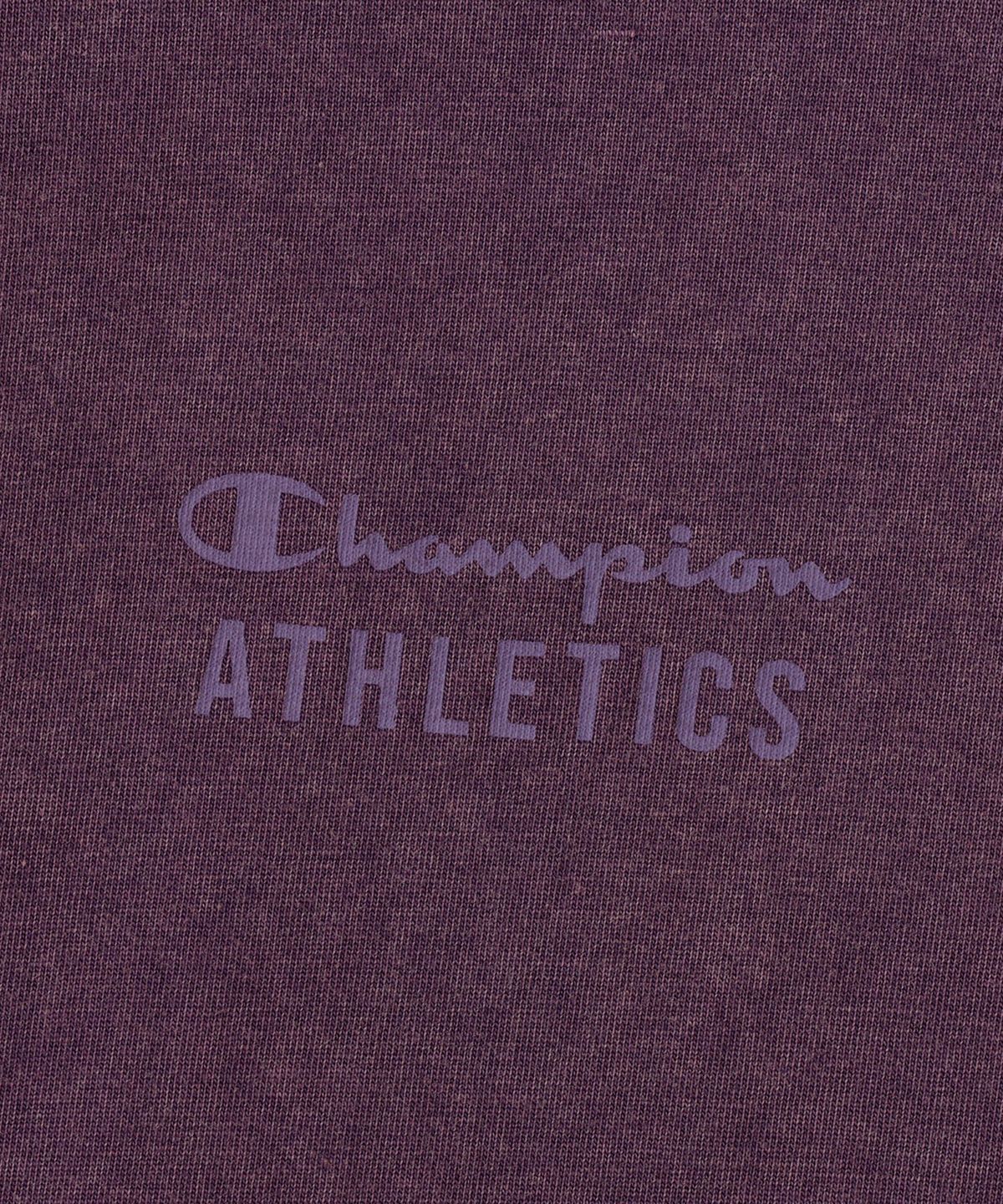 챔피온(CHAMPION) 워싱 레귤러핏 애슬레틱 롱슬리브 후드 티셔츠 Purple