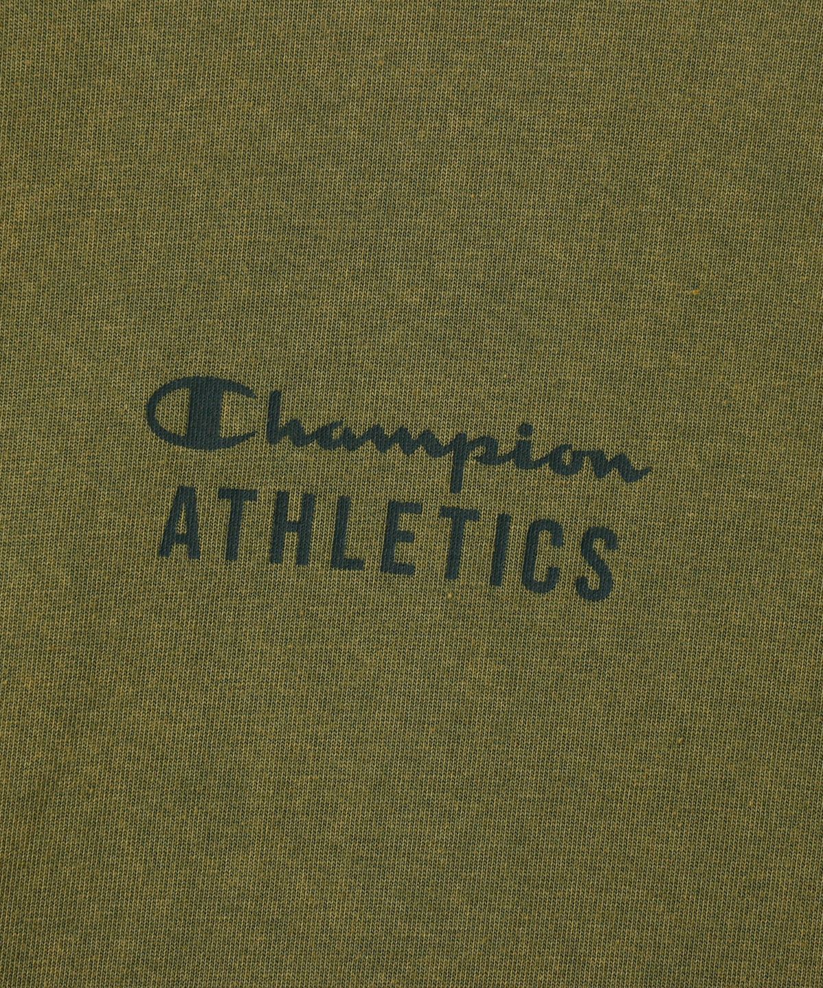 챔피온(CHAMPION) 워싱 레귤러핏 애슬레틱 롱슬리브 후드 티셔츠 Olive