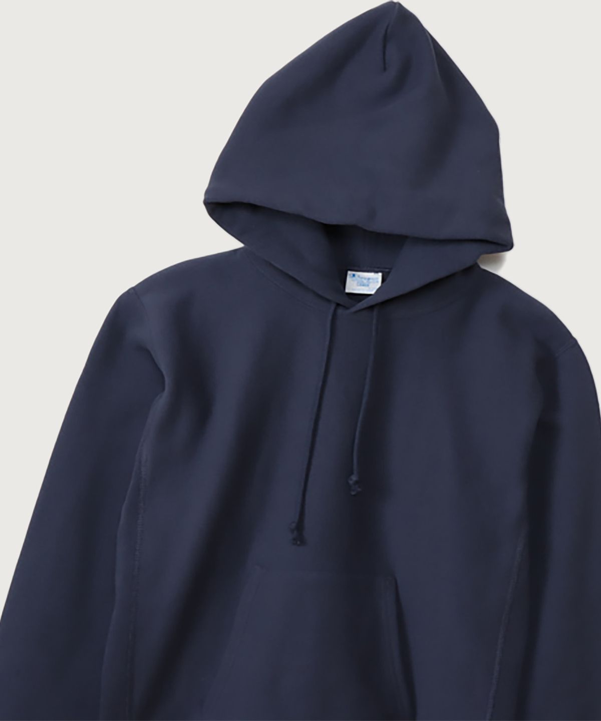챔피온(CHAMPION) 리버스위브 블루택 레귤러핏 기모 후드 티셔츠 Dark Navy
