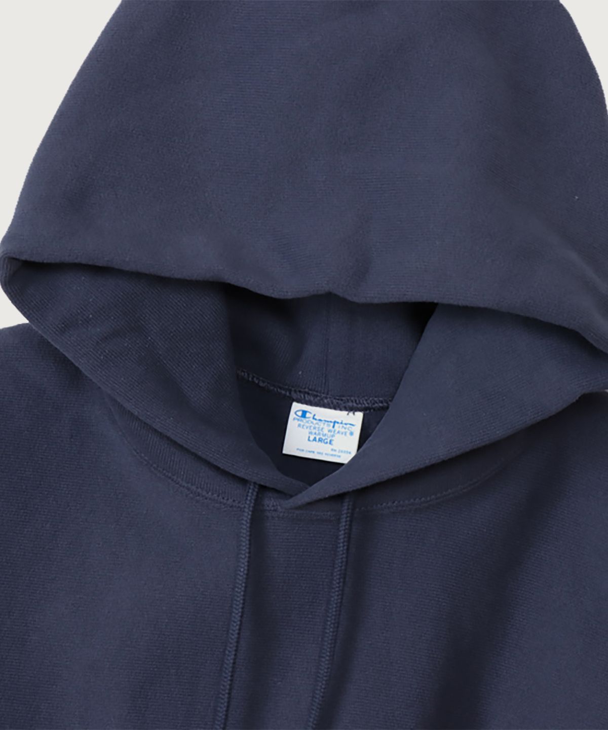 챔피온(CHAMPION) 리버스위브 블루택 레귤러핏 기모 후드 티셔츠 Dark Navy