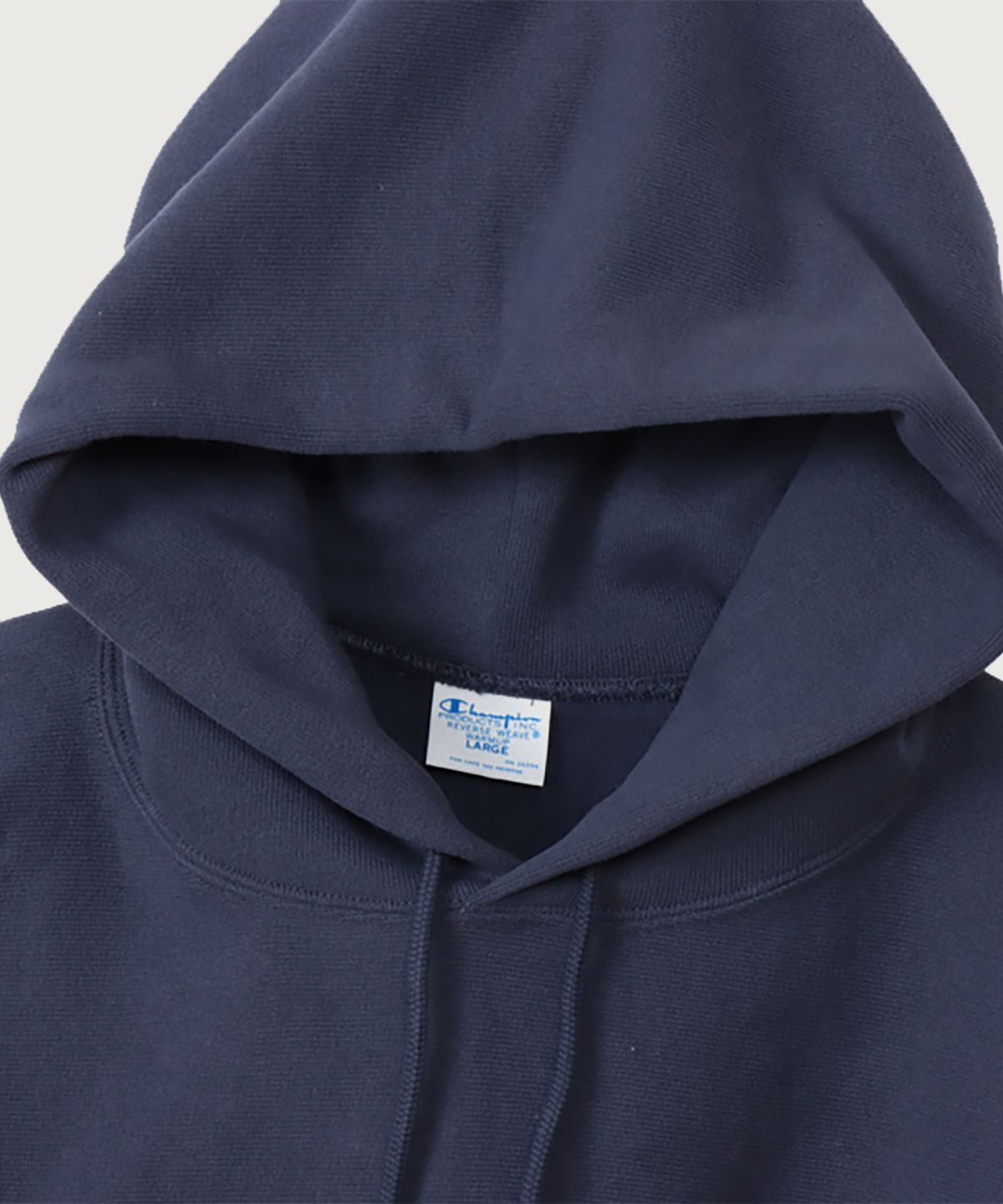 챔피온(CHAMPION) 리버스위브 블루택 C로고 오버핏 기모 후드 티셔츠 Dark Navy