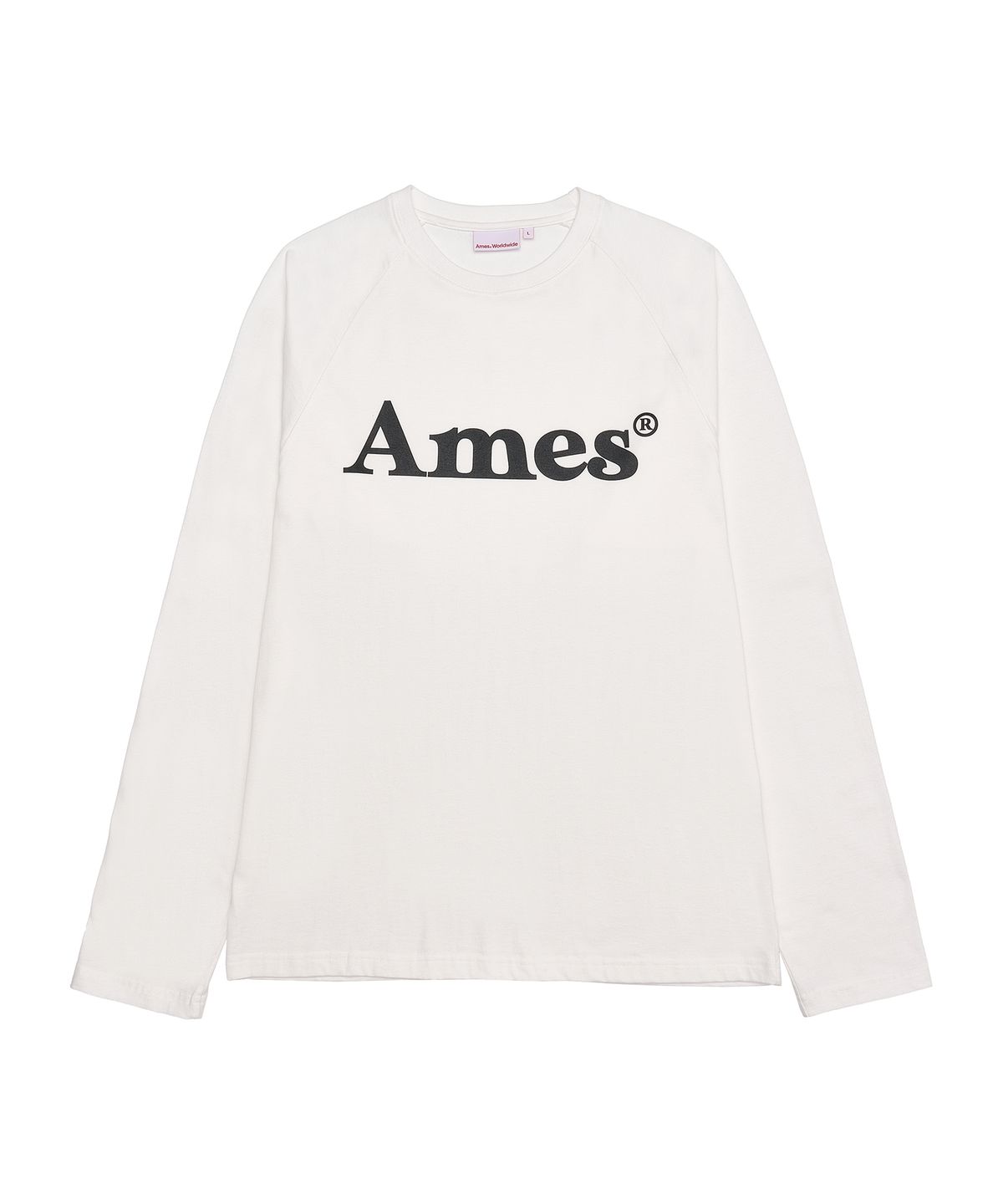 아메스 월드와이드(AMES-WORLDWIDE) BASIC LOGO LONGSLEEVE TEE WHITE
