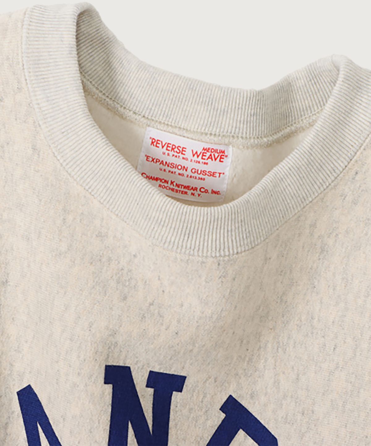챔피온(CHAMPION) [True To Archives] 2ND BRANDEIS 기모 스웨트셔츠 S.Grey x Navy