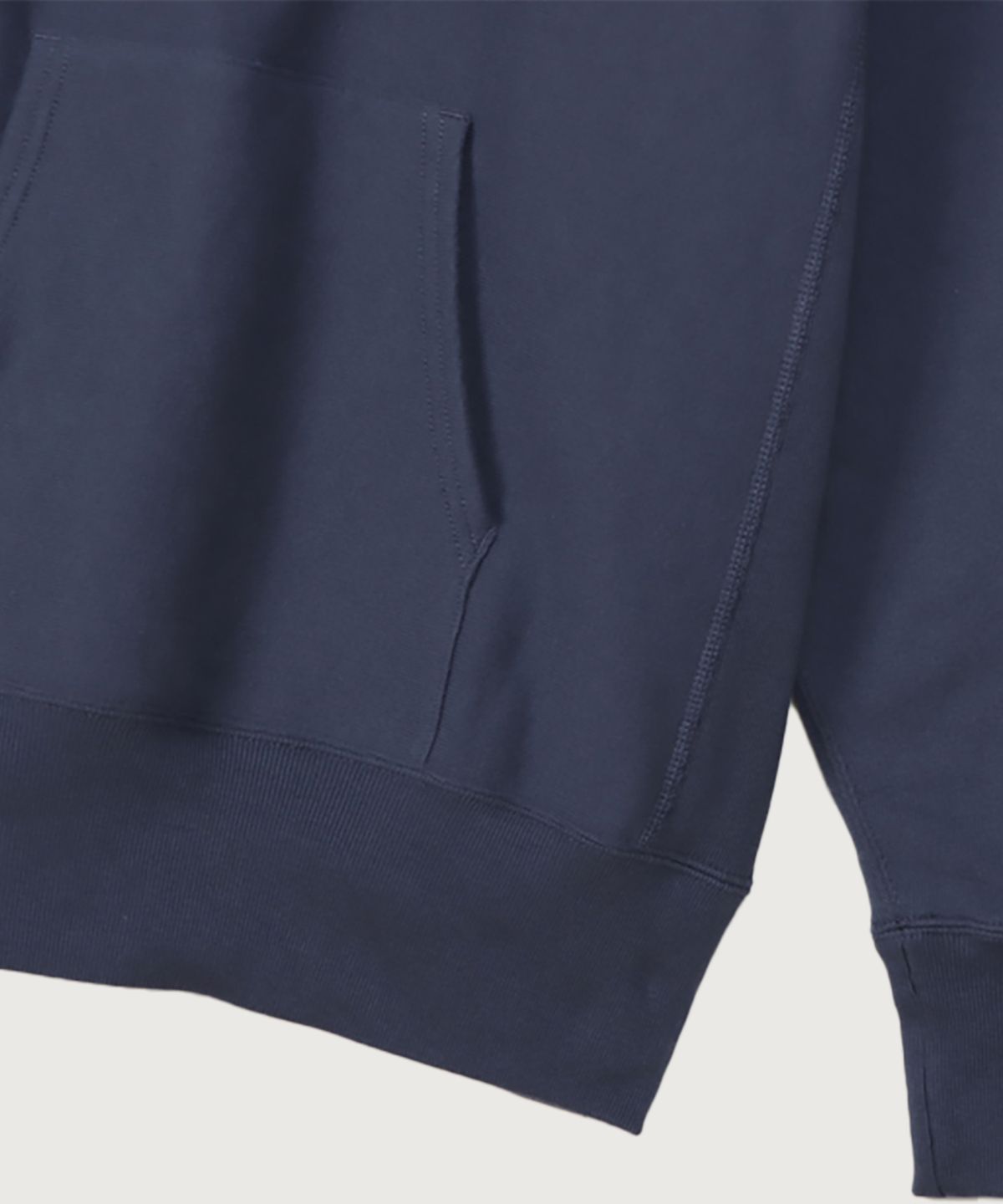 챔피온(CHAMPION) 리버스위브 블루택 레귤러핏 기모 하프 집업 Dark Navy