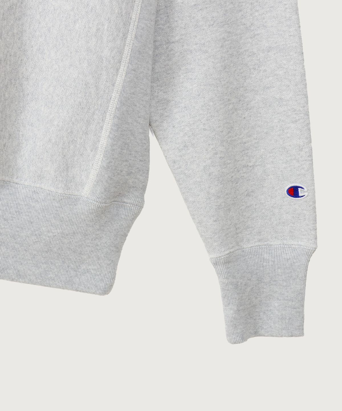 챔피온(CHAMPION) 리버스위브 블루택 레귤러핏 기모 컬리지 스웨트셔츠 Silver Grey