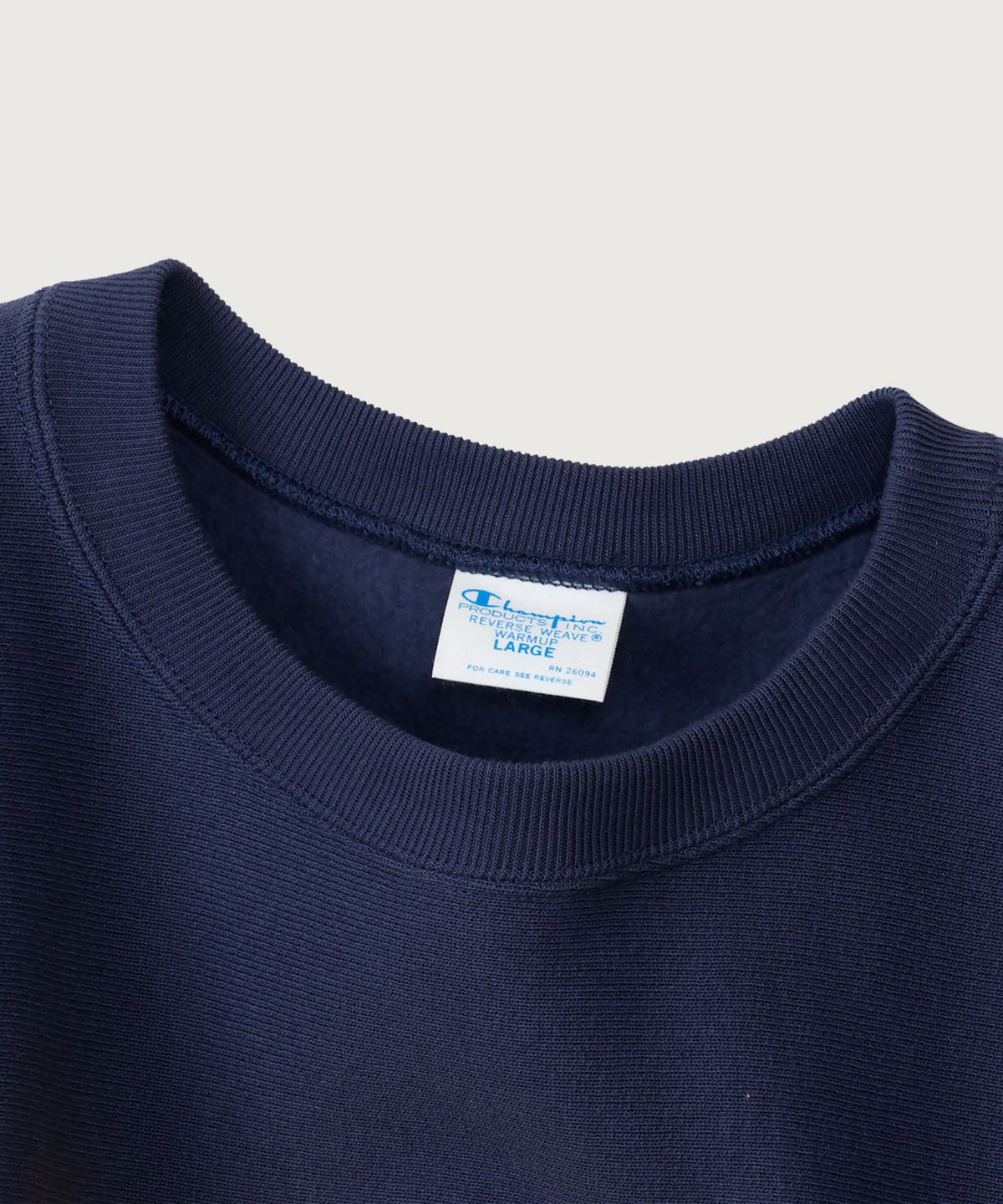 챔피온(CHAMPION) 리버스위브 블루택 레귤러핏 기모 컬리지 스웨트셔츠 Dark Navy