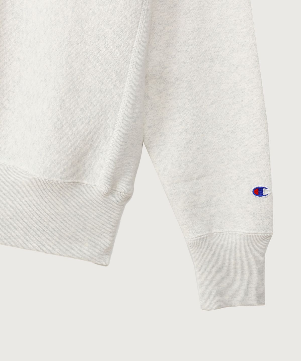 챔피온(CHAMPION) 리버스위브 블루택 레귤러핏 기모 컬리지 스웨트셔츠 Natural