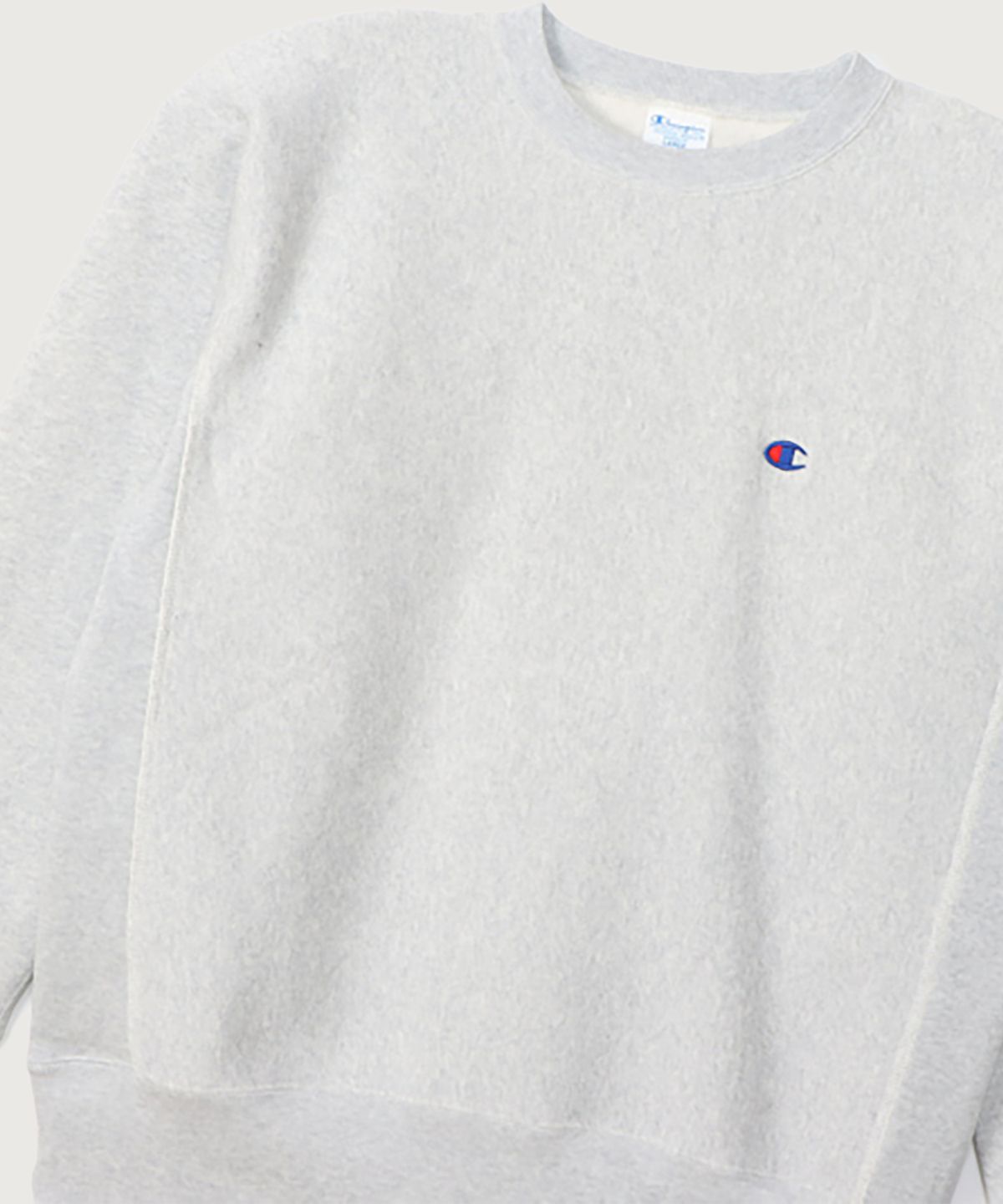 챔피온(CHAMPION) 리버스위브 블루택 C로고 루즈핏 기모 스웨트셔츠 Silver Grey