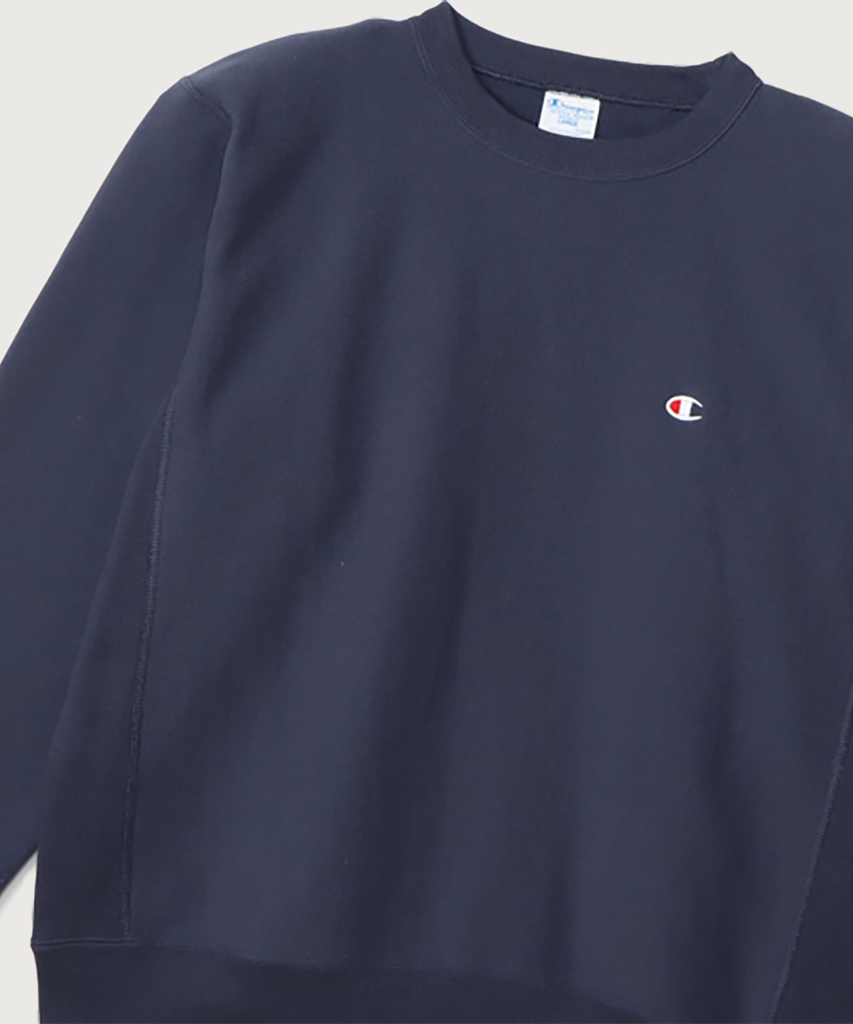 챔피온(CHAMPION) 리버스위브 블루택 C로고 루즈핏 기모 스웨트셔츠 Dark Navy