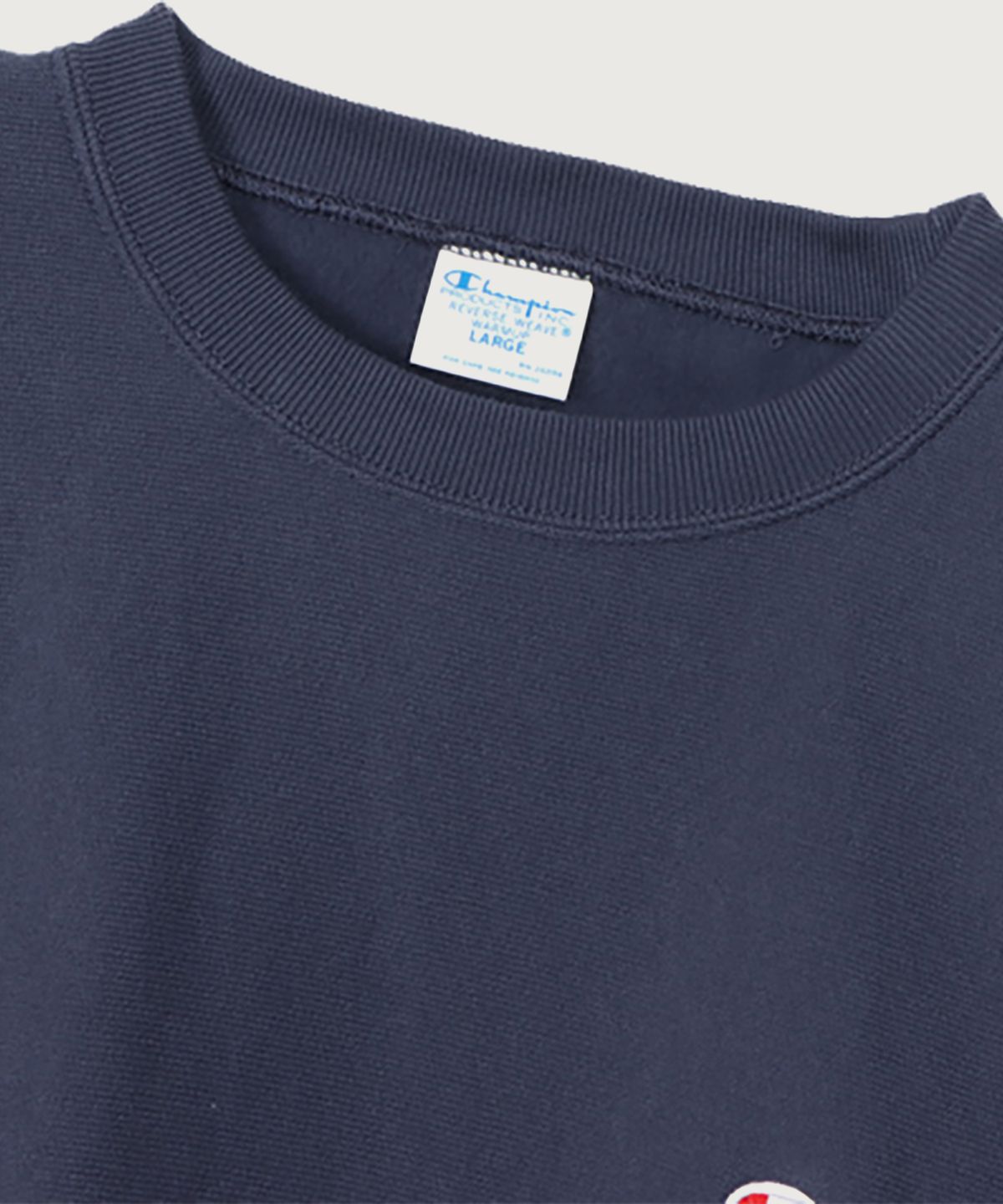 챔피온(CHAMPION) 리버스위브 블루택 C로고 루즈핏 기모 스웨트셔츠 Dark Navy