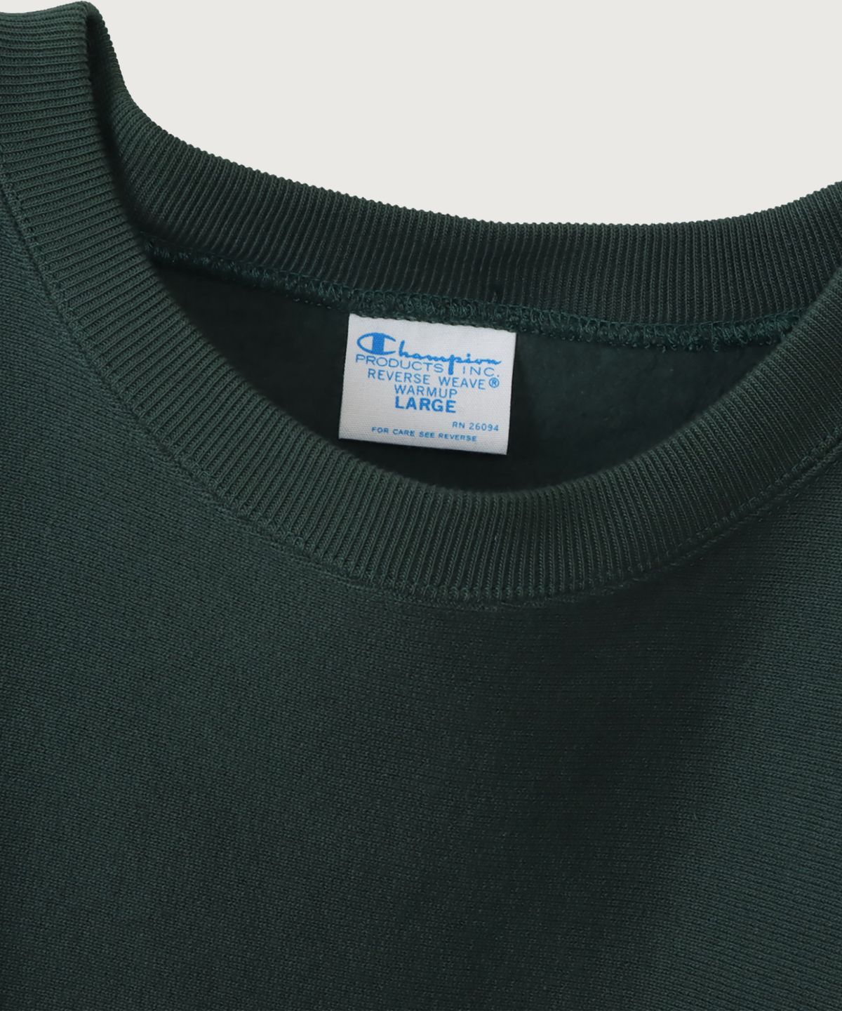 챔피온(CHAMPION) 리버스위브 블루택 C로고 루즈핏 기모 스웨트셔츠 Dark Green