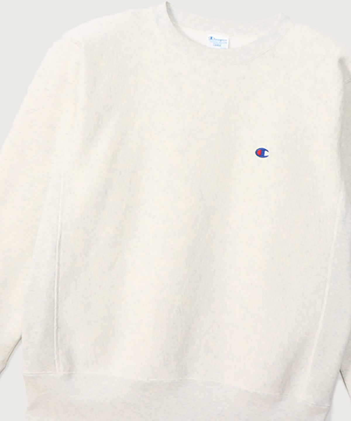 챔피온(CHAMPION) 리버스위브 블루택 C로고 루즈핏 기모 스웨트셔츠 Oatmeal