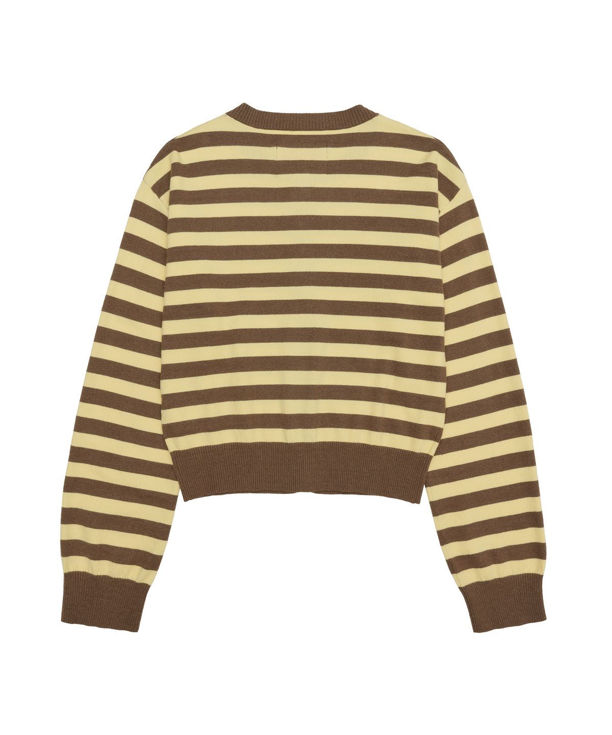 아메스 월드와이드(AMES-WORLDWIDE) STRIPE ROUND NECK CARDIGAN YELLOW