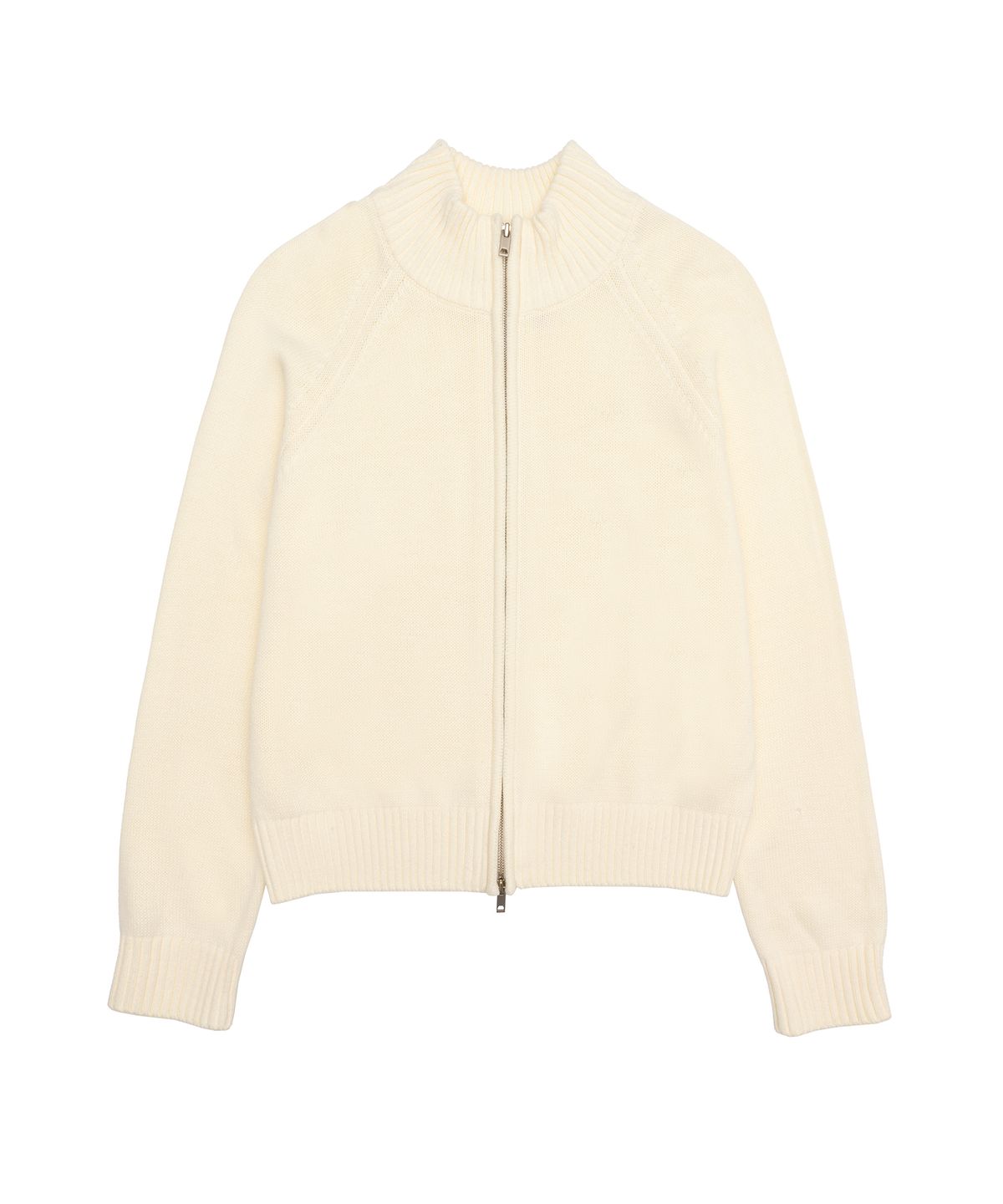아메스 월드와이드(AMES-WORLDWIDE) BASIC KNIT ZIP-UP WHITE