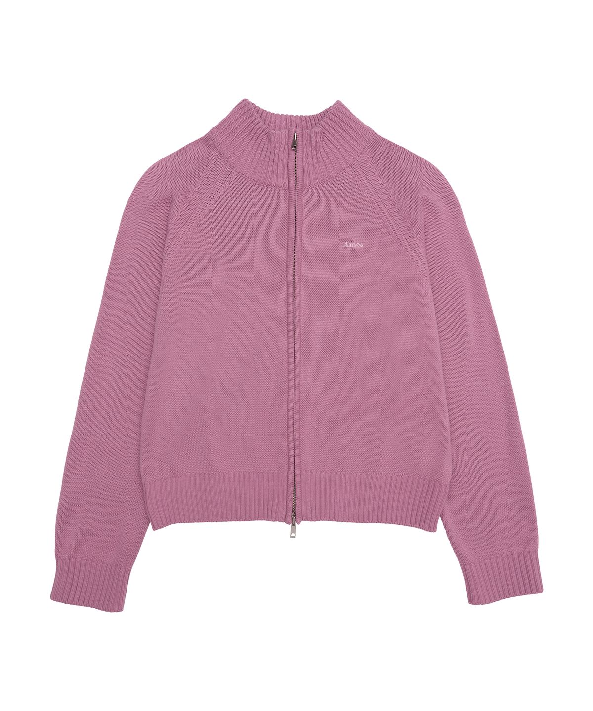 아메스 월드와이드(AMES-WORLDWIDE) BASIC KNIT ZIP-UP LAVENDER