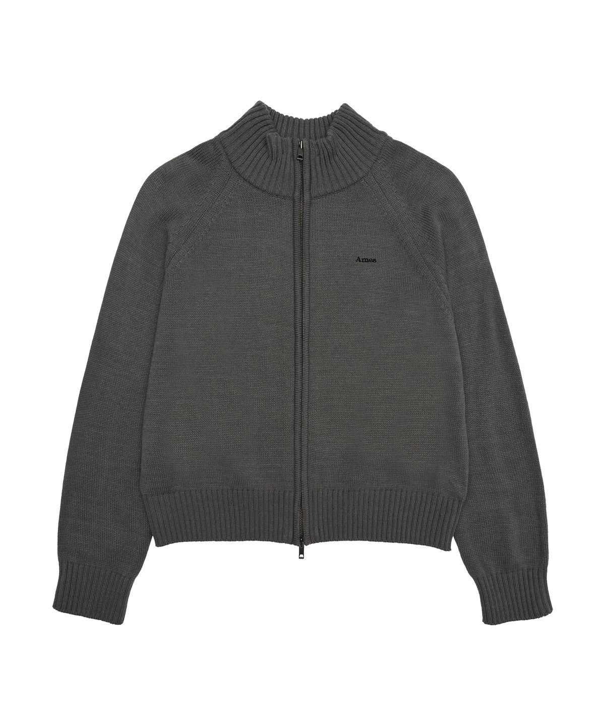 아메스 월드와이드(AMES-WORLDWIDE) BASIC KNIT ZIP-UP CHARCOAL