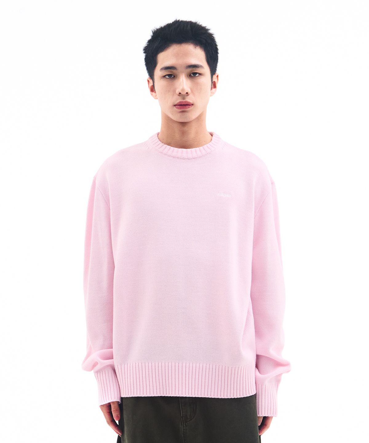 아메스 월드와이드(AMES-WORLDWIDE) BASIC SMALL LOGO KNIT PINK