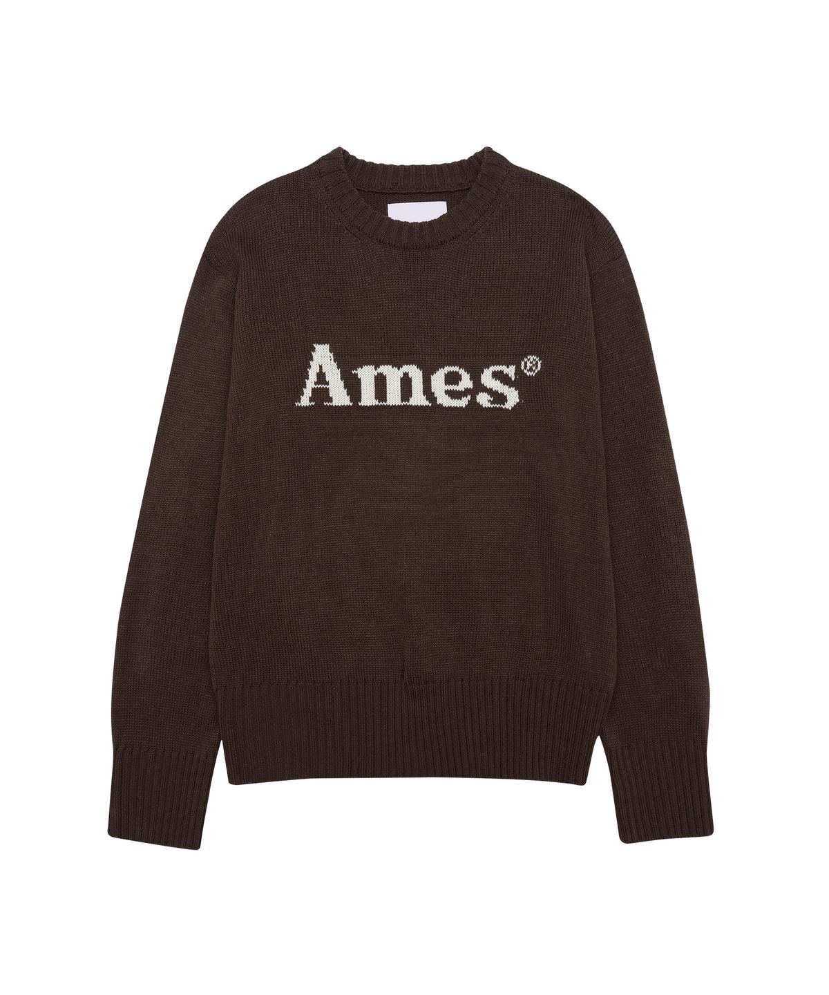 아메스 월드와이드(AMES-WORLDWIDE) BASIC PULLOVER KNIT BROWN