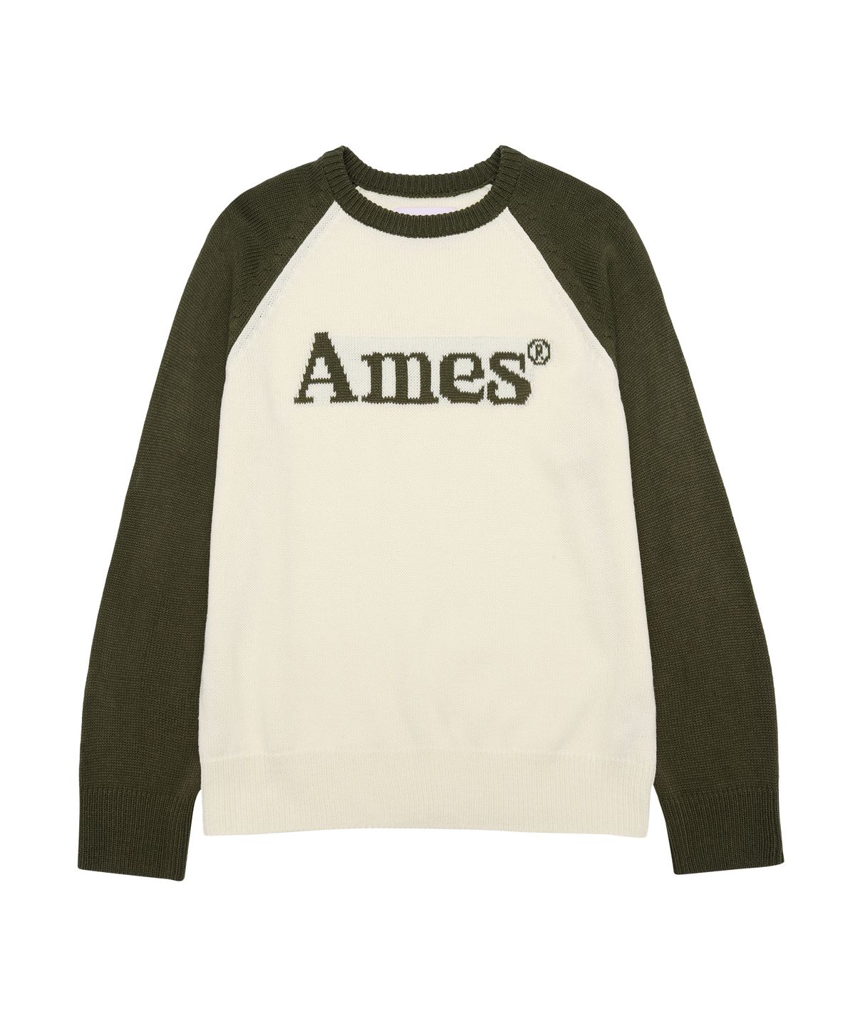 아메스 월드와이드(AMES-WORLDWIDE) BASIC RAGLAN PULLOVER KNIT KHAKI