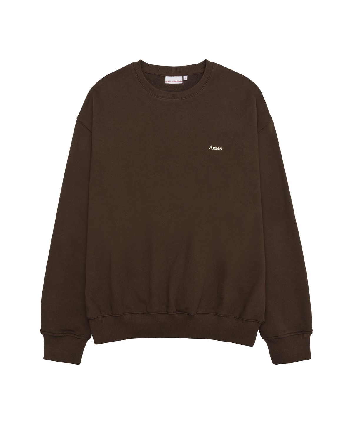 아메스 월드와이드(AMES-WORLDWIDE) BASIC SMALL LOGO SWEATSHIRT BROWN